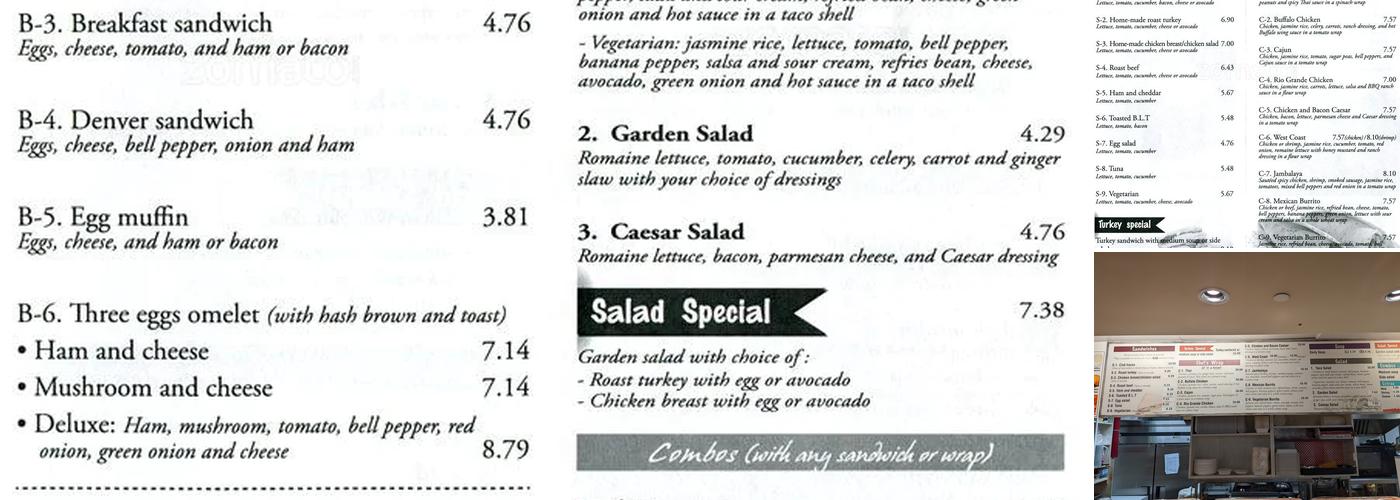 Sandwich Plus Menu
