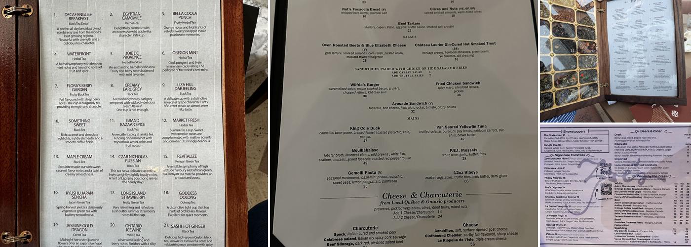 Zoe's Menu