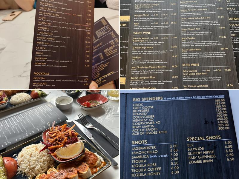 Kaya Meze bar Menu