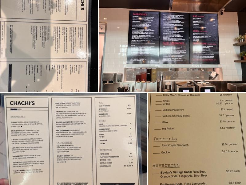 Chachi's Menu