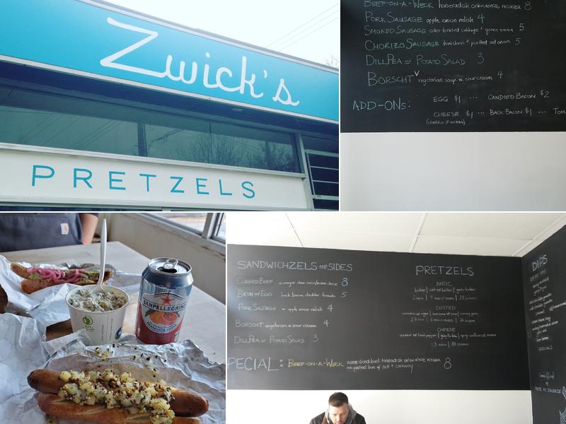 Zwick's Pretzels Menu