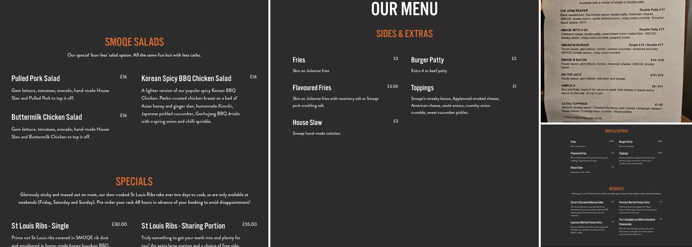Smoqe Menu