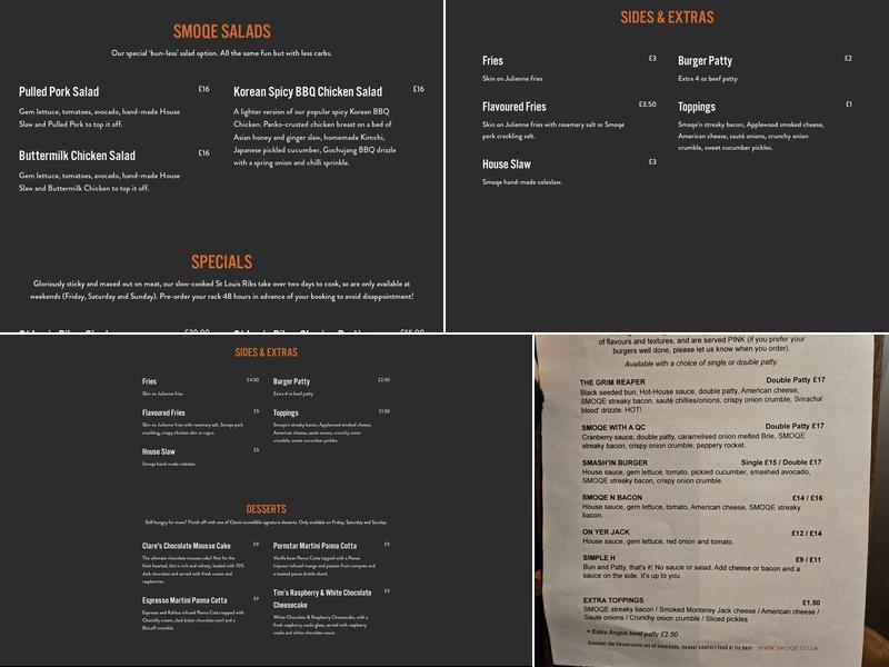 Smoqe Menu