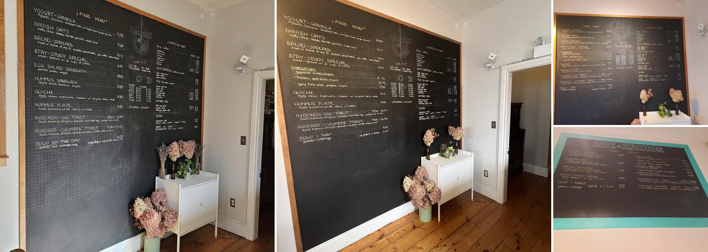 Ark + Anchor Espresso Bar Menu