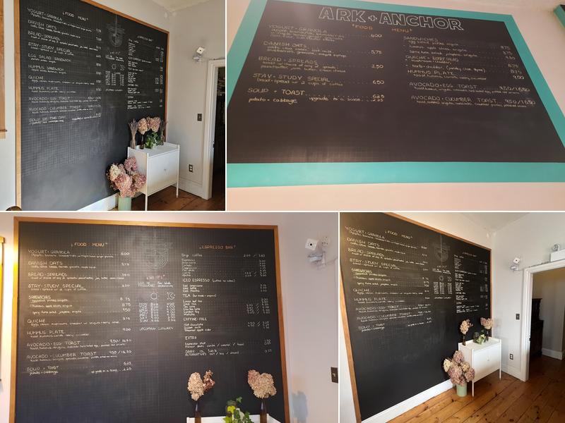 Ark + Anchor Espresso Bar Menu