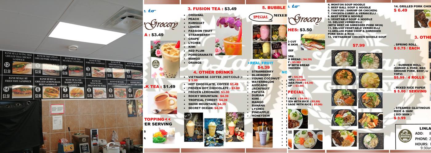 Lin Lan Grocery Menu