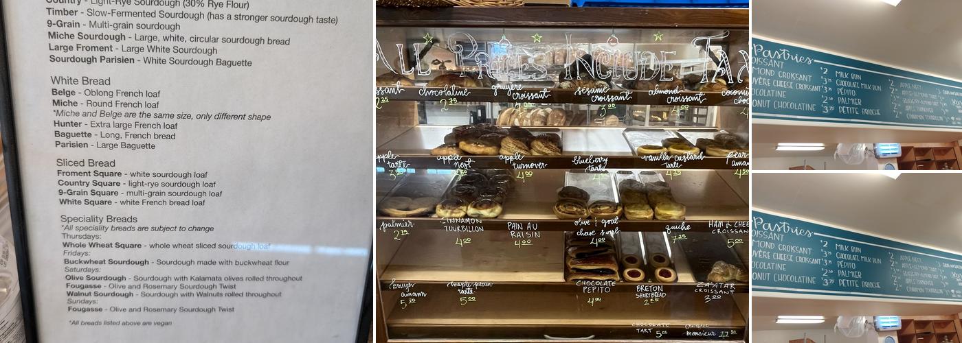 LF Bakery Menu