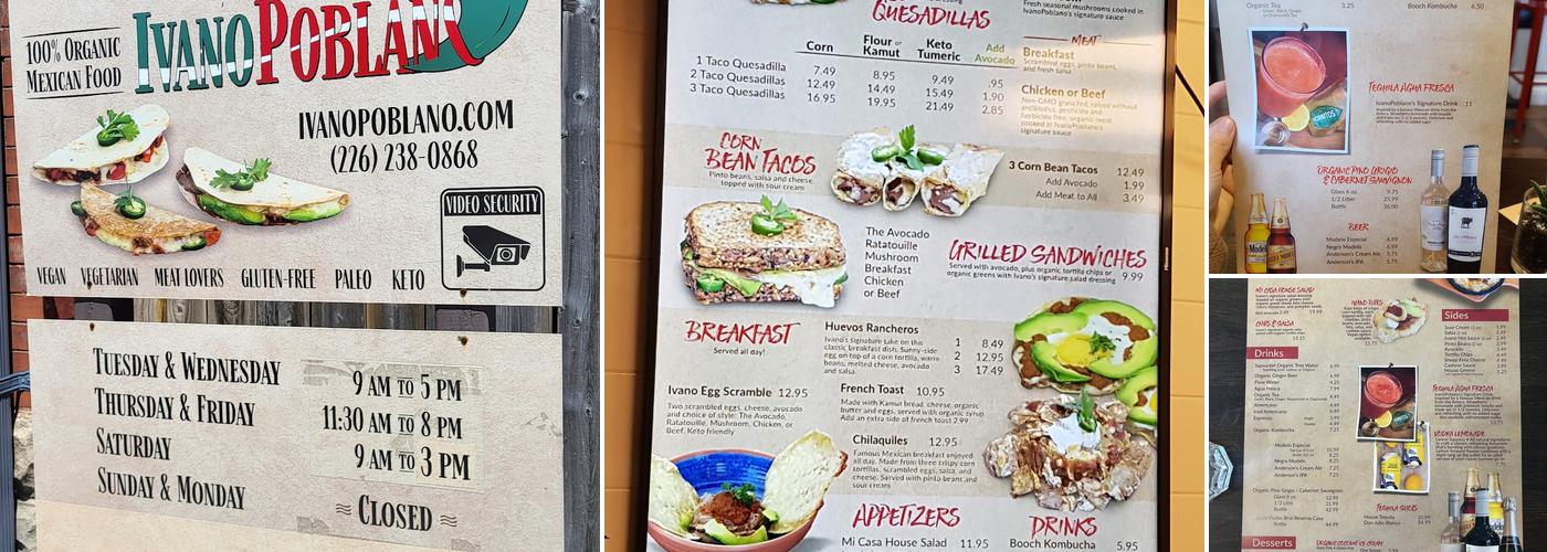 IVANOPOBLANO Menu