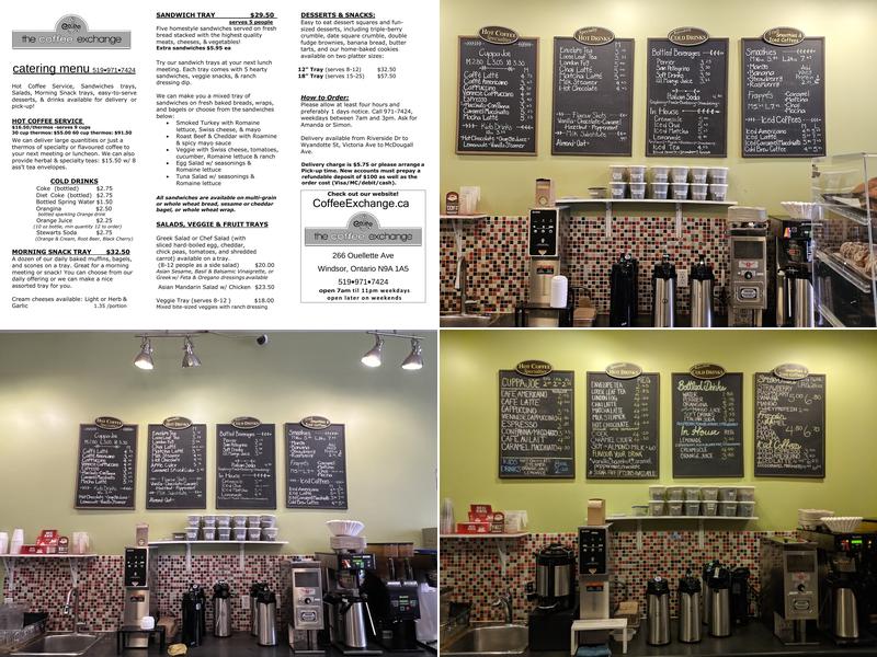 The Coffee Exchange Inc Menu