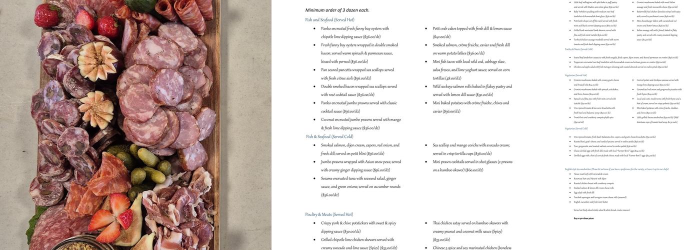 Cheryl's Gourmet Pantry Menu