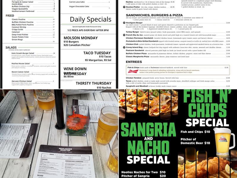 Hooligans Gastro Bar Menu