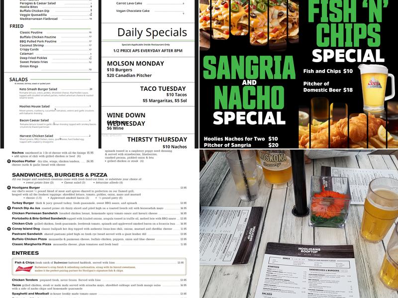 Hooligans Gastro Bar Menu