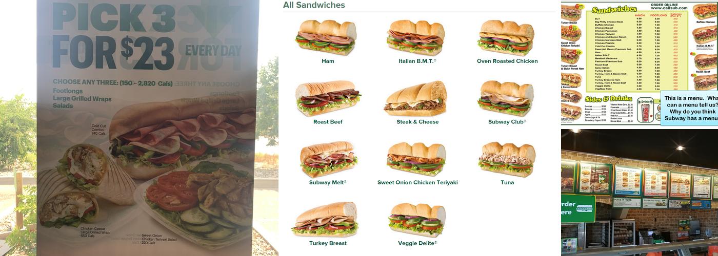 Subway Menu
