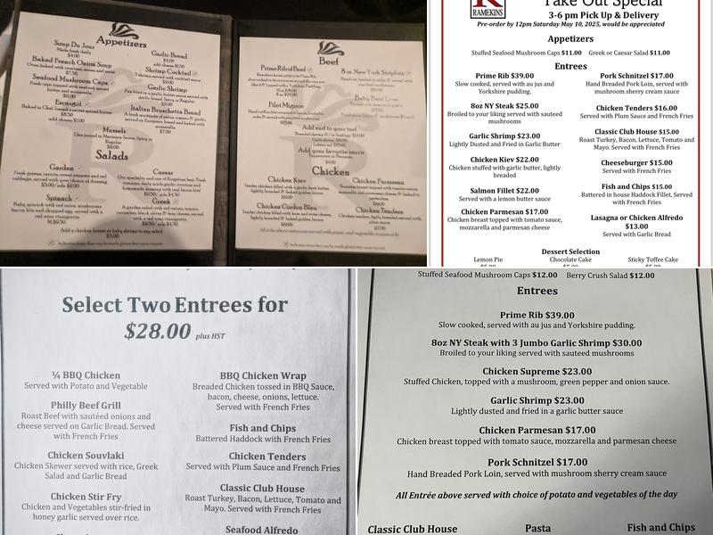 Ramekins Menu