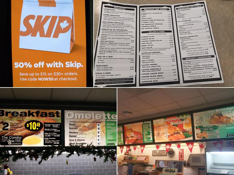 Java Hut Menu