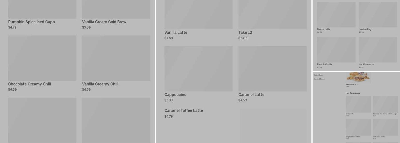 Tim Hortons Menu