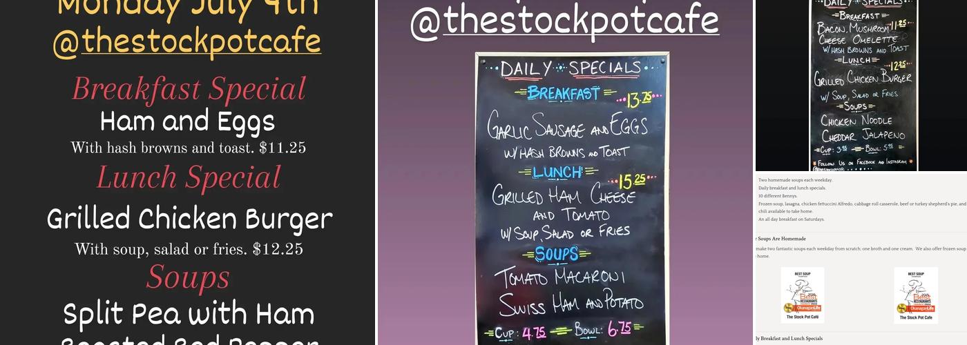The Stock Pot Cafe Menu