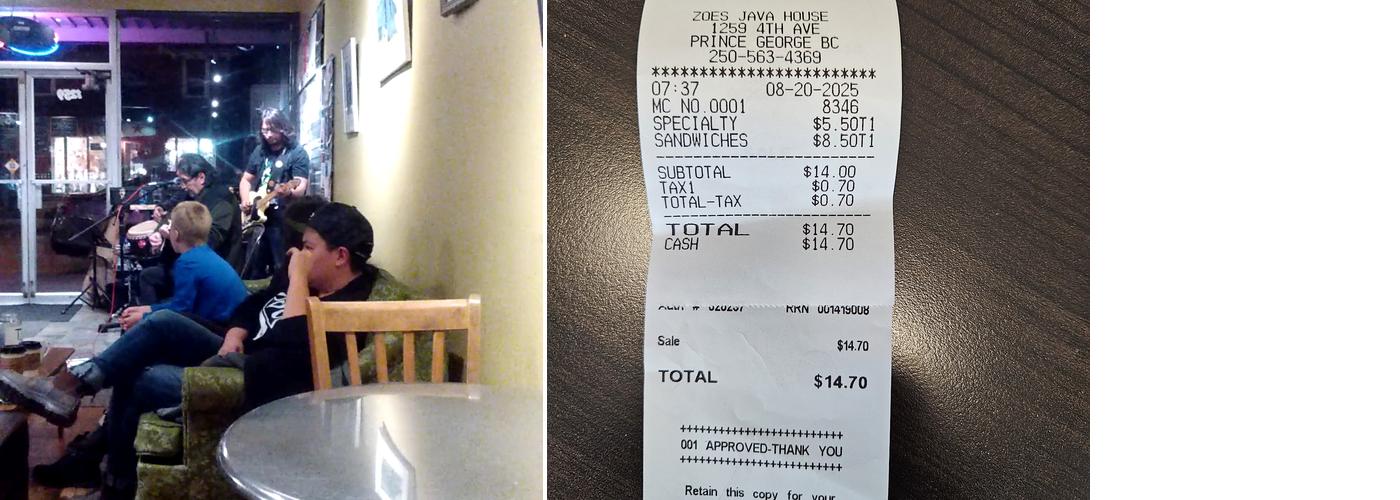 Zoe's Java House Menu