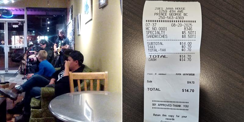 Zoe's Java House Menu