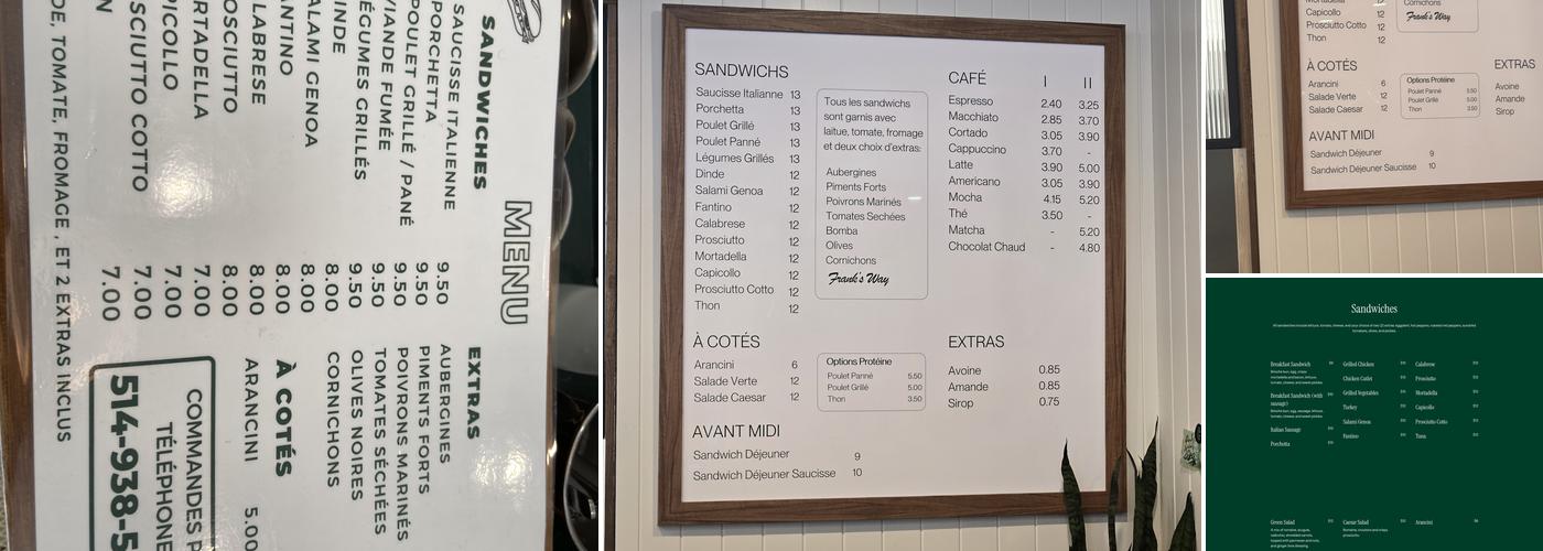 Clarke Café (PSC) Menu