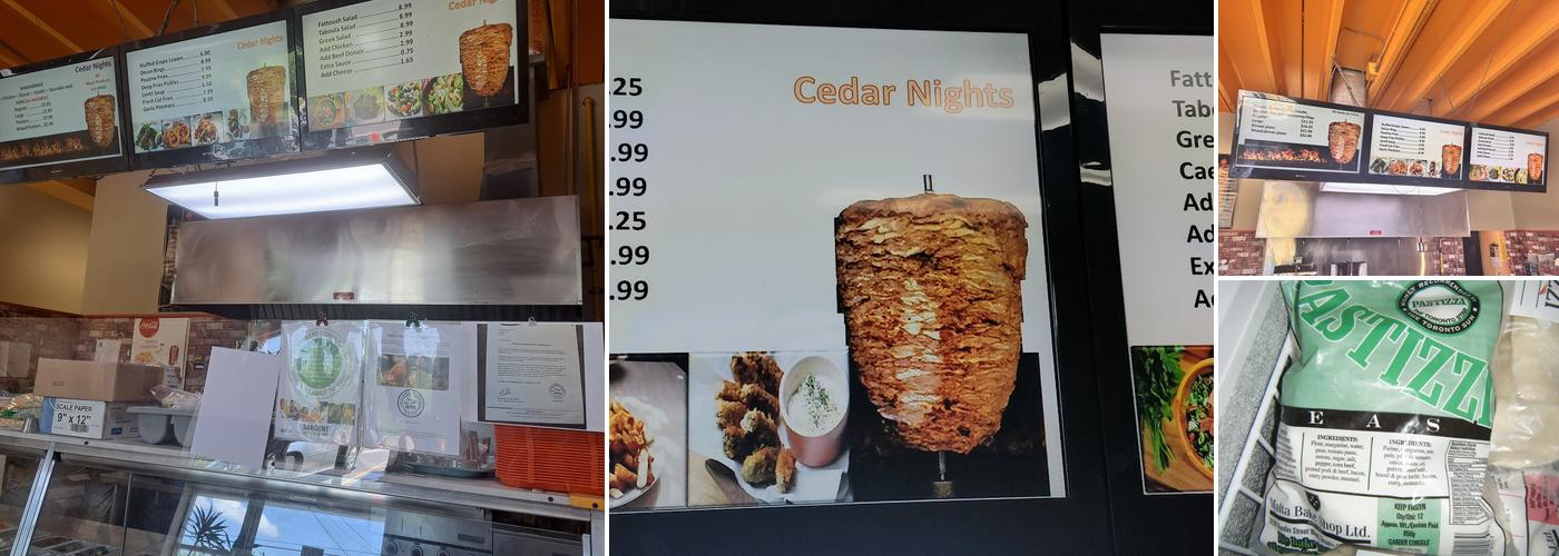 Cedar Nights Menu