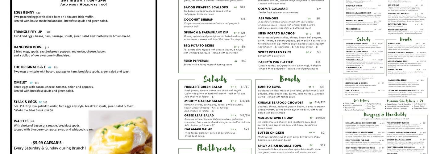 The Old Triangle Menu