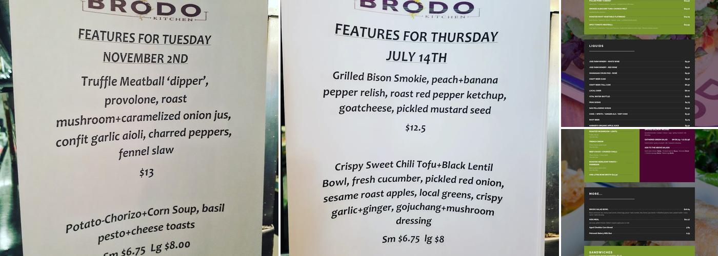 BRODO Kitchen Menu
