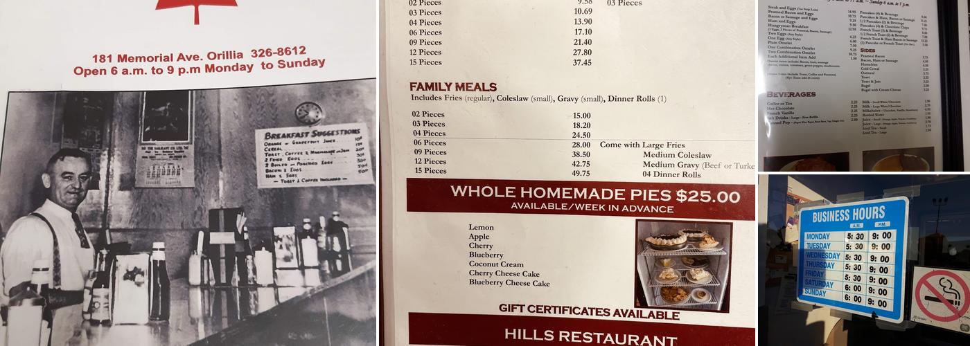 Hills Maple Leaf Restaurant Menu