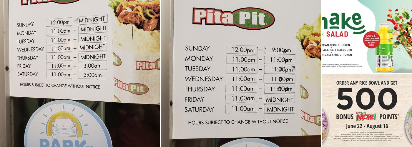 Pita Pit Menu