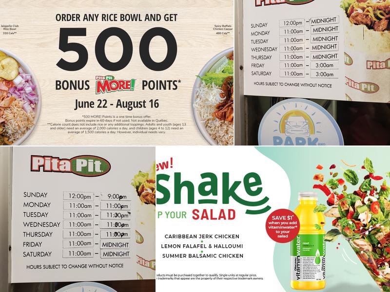 Pita Pit Menu