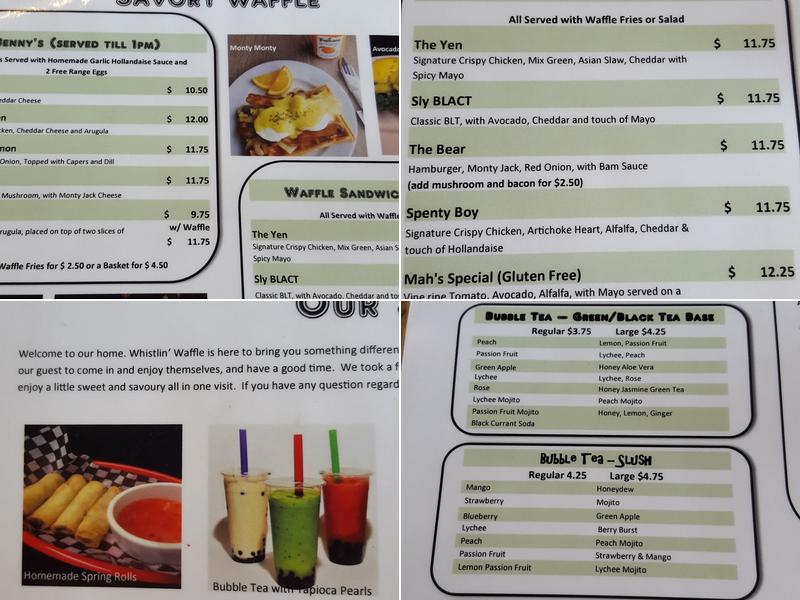 Whistlin' Waffle Menu