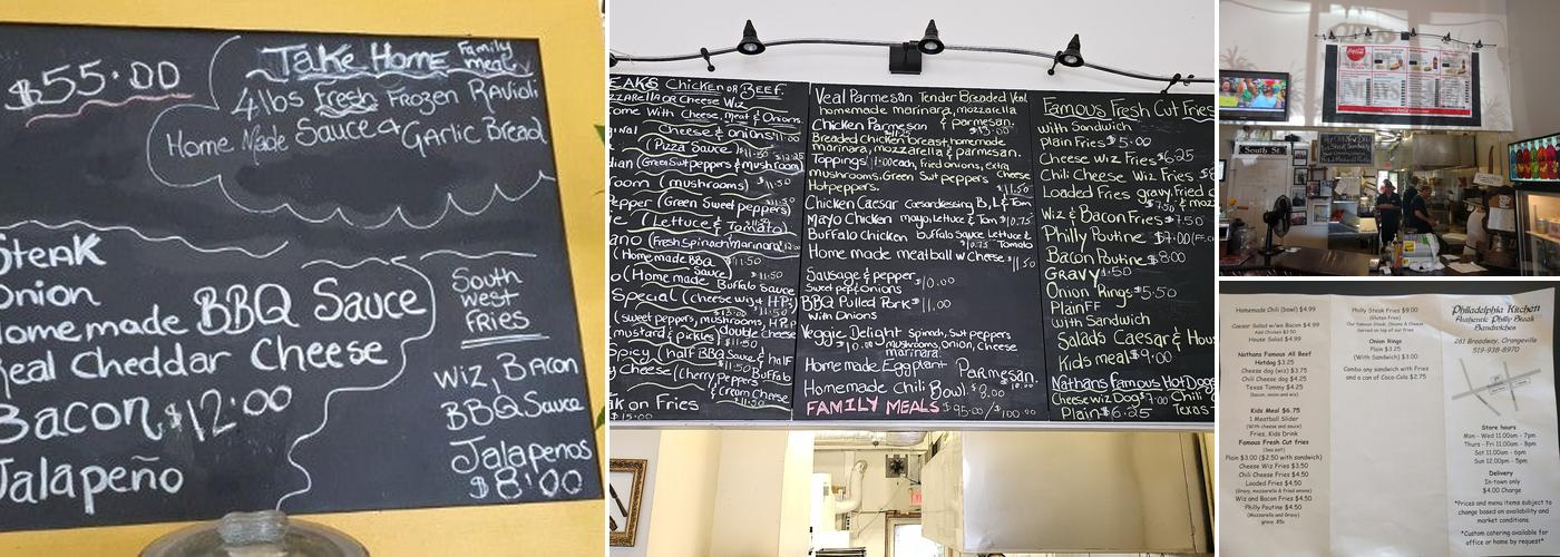Philadelphia Kitchen Menu