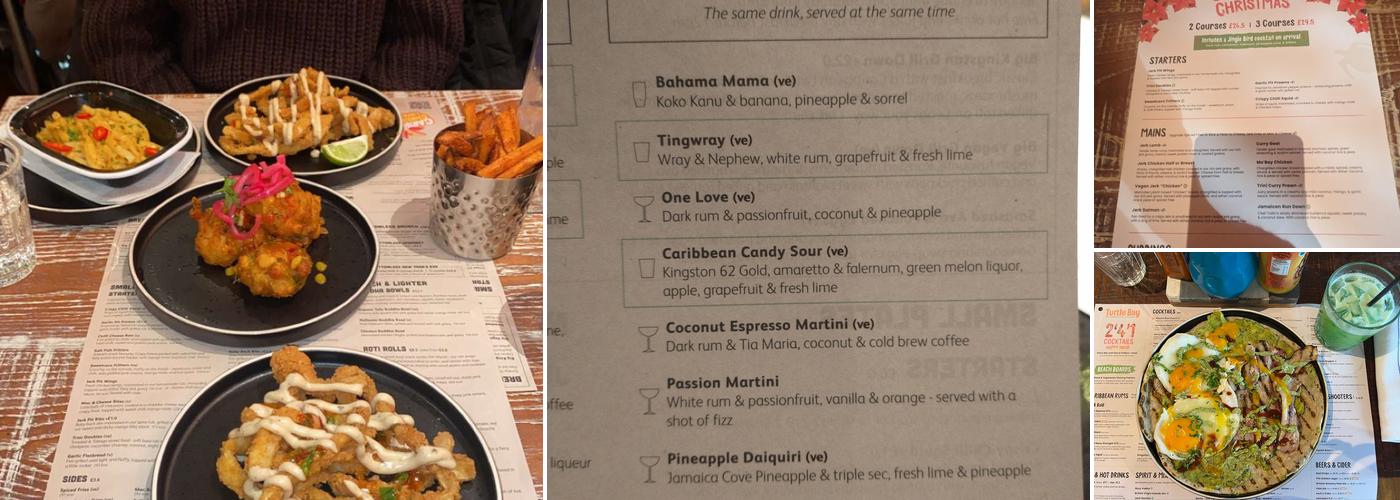 Turtle Bay Romford Menu