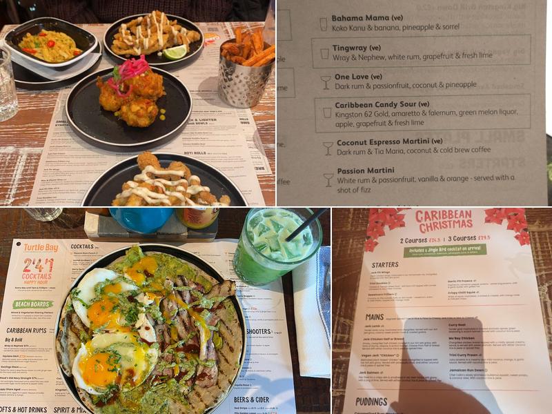 Turtle Bay Romford Menu