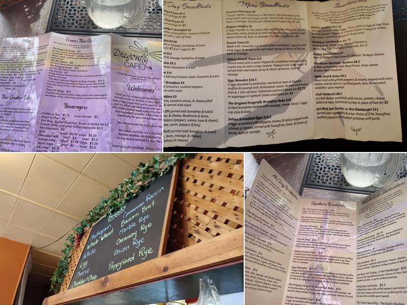 Dragonfly Cafe Menu