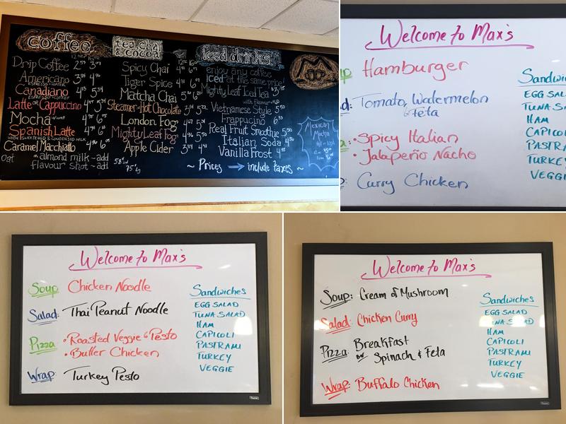 Max's Place Menu