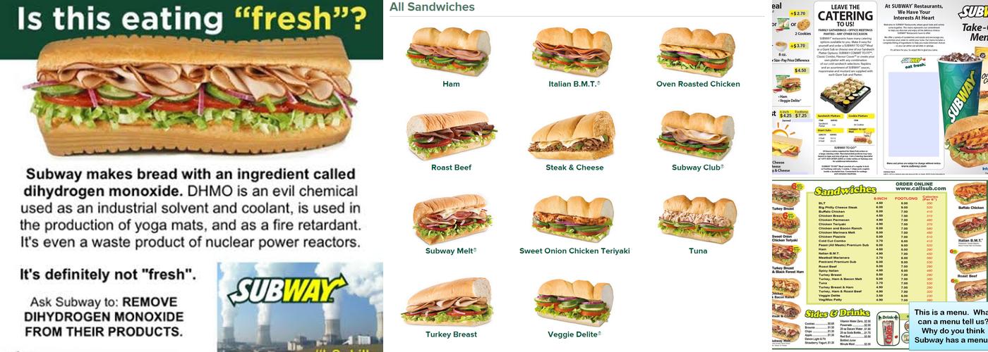 Subway Menu