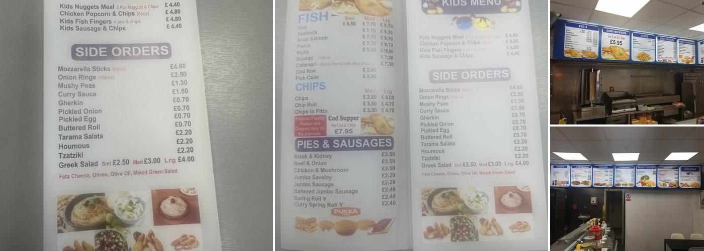 King Fryer Fish & Chips Menu