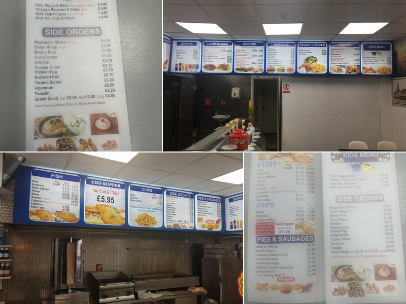 King Fryer Fish & Chips Menu