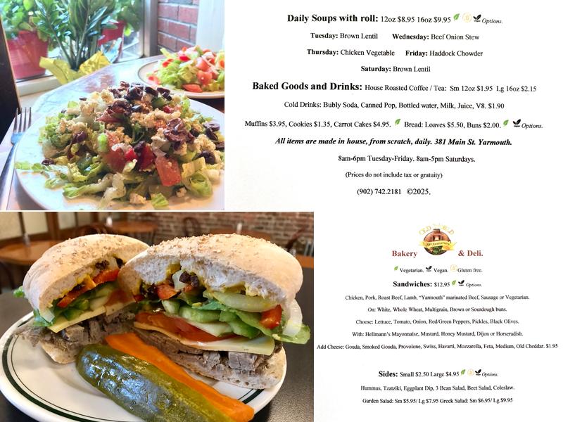 Old World Bakery And Deli Menu