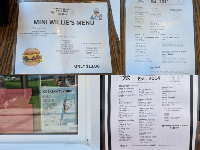 Dockside Willie's Menu