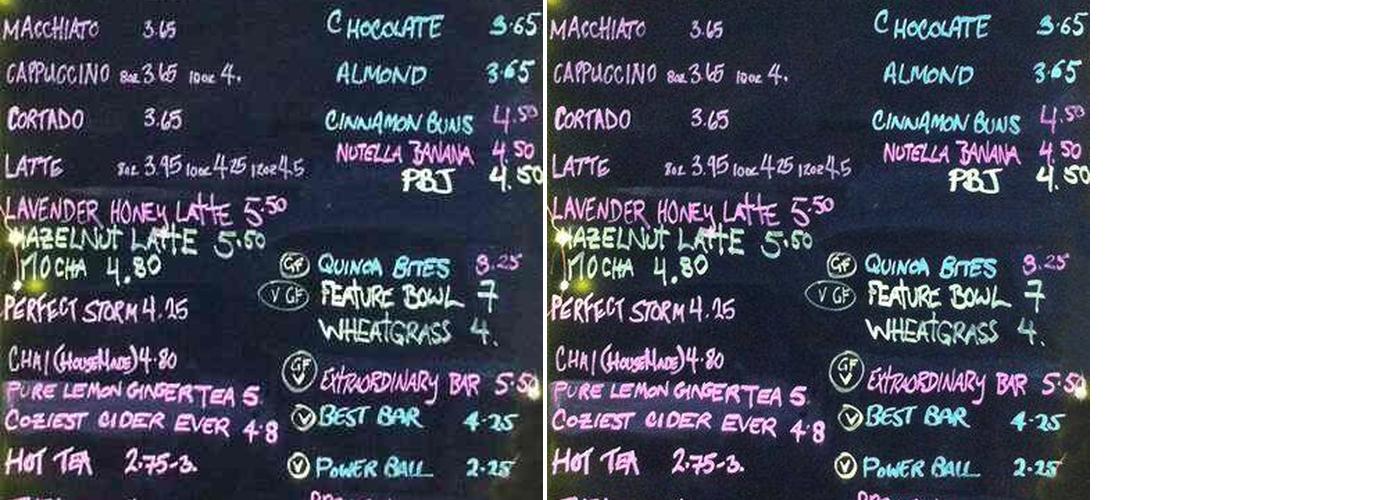 Empire Espresso Menu