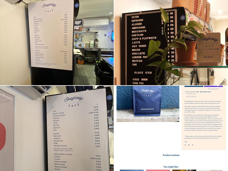 Shaughnessy Café Menu