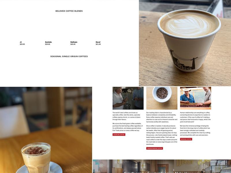 JJ Bean Coffee Roasters Menu