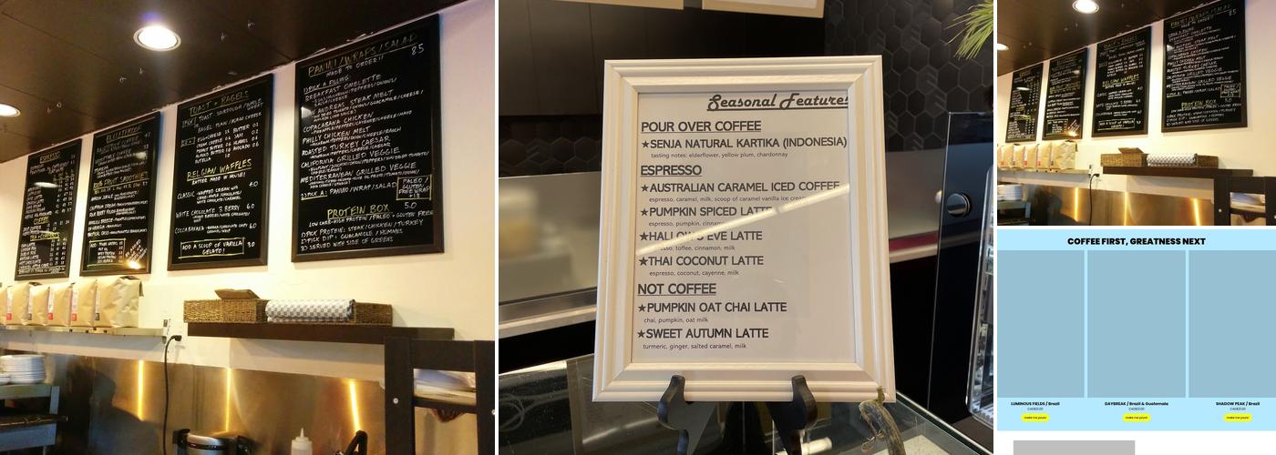 Euphoria Cafe Menu
