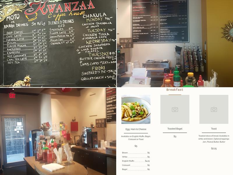 Kwanzaa Coffee House Menu