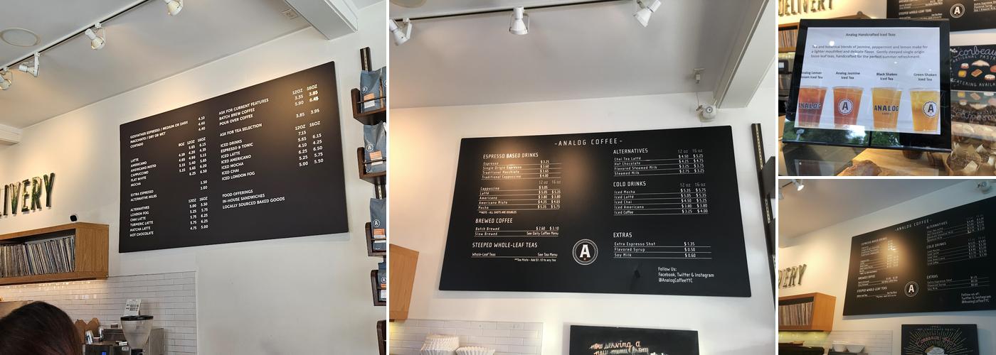 Analog Coffee 17 Ave Menu