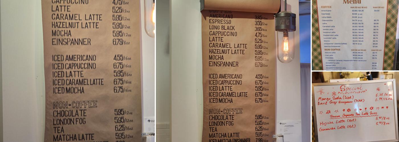 HIDDEN CORNER Menu
