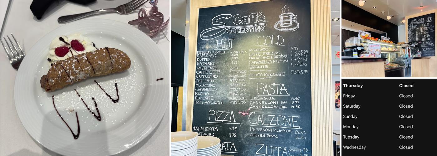 Caffè Sorrentino Menu