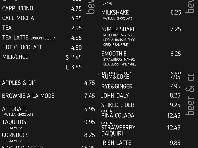 Mancala Monk Board Game Cafe Hamilton Menu